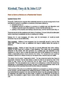 how to serve a notice on a residential tenant