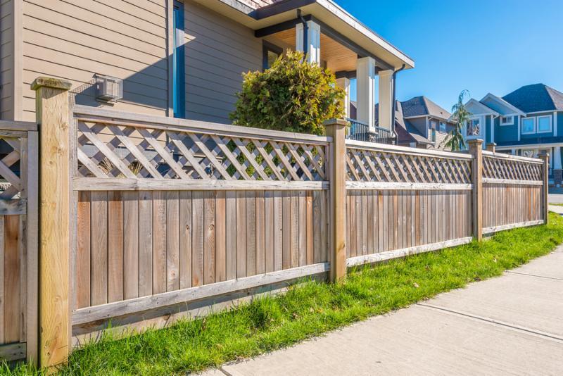 Wooden fence shared with neighbor